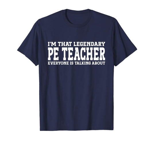 PE Teacher Job Title Employee Funny Worker PE Teacher T-Shirt for Men Women