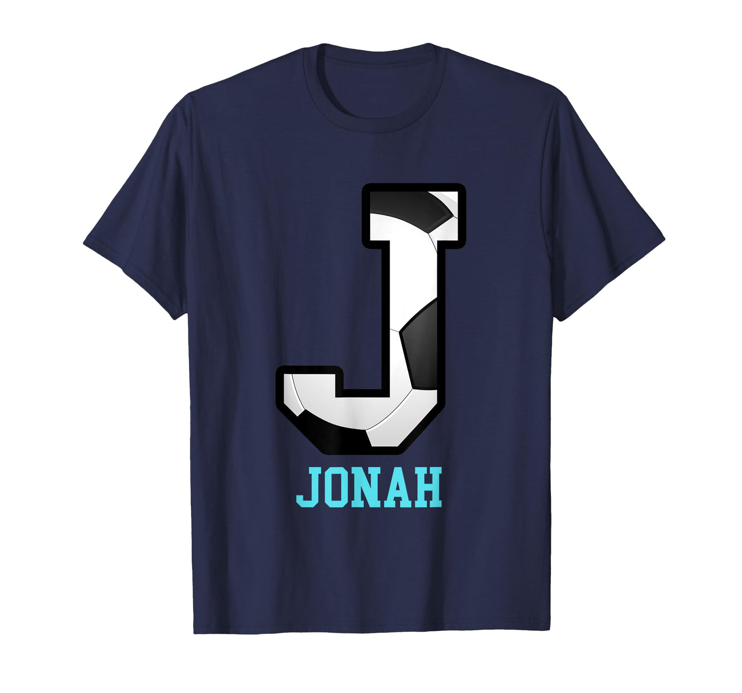 Field Goal Letter Jonah Alphabet Soccer T-Shirt