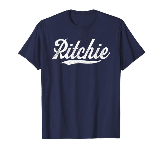 Distressed Script JR Ritchie Prospect Baseball Fan Gear T-Shirt