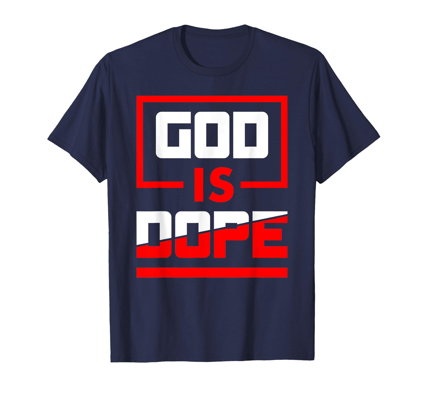Christian and Jesus Gift God is Dope Unisex-Adults Black T-Shirt