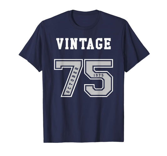 OCTOBER 1975 - BIRTHDAY VINTAGE JERSEY - 75 BIRTHDAY GIFT T-Shirt