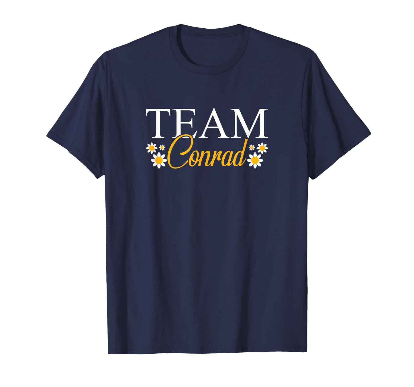 Team Conrad Kids Unisex-Adults Floral T-Shirt Black Small Classic Fit Crew Neck Short Sleeve