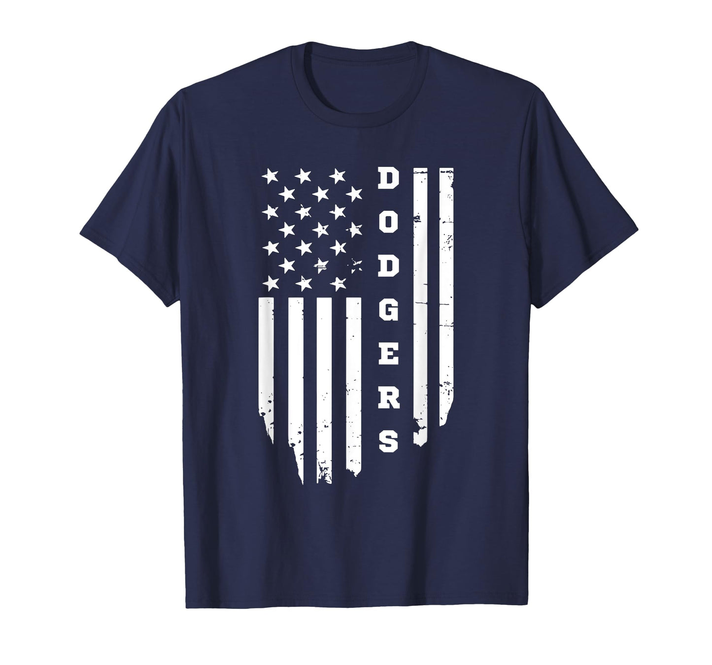 Vintage USA Flag, Dodgers Name Throwback Vintage Retro T-Shirt