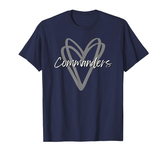 Commanders Washington County Heart Doodle HS T-Shirt