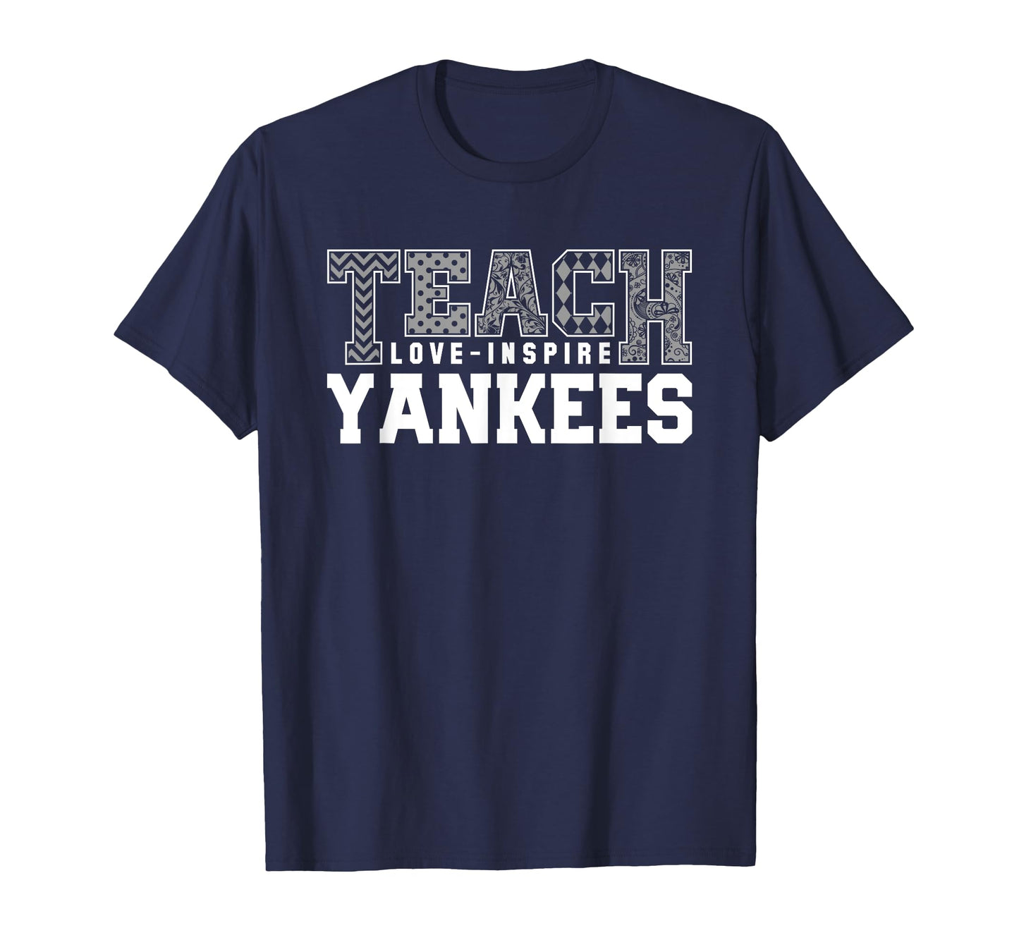 Yankees North Teach Love Inspire Slogan HS T-Shirt