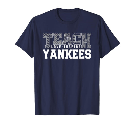Yankees North Teach Love Inspire Slogan HS T-Shirt