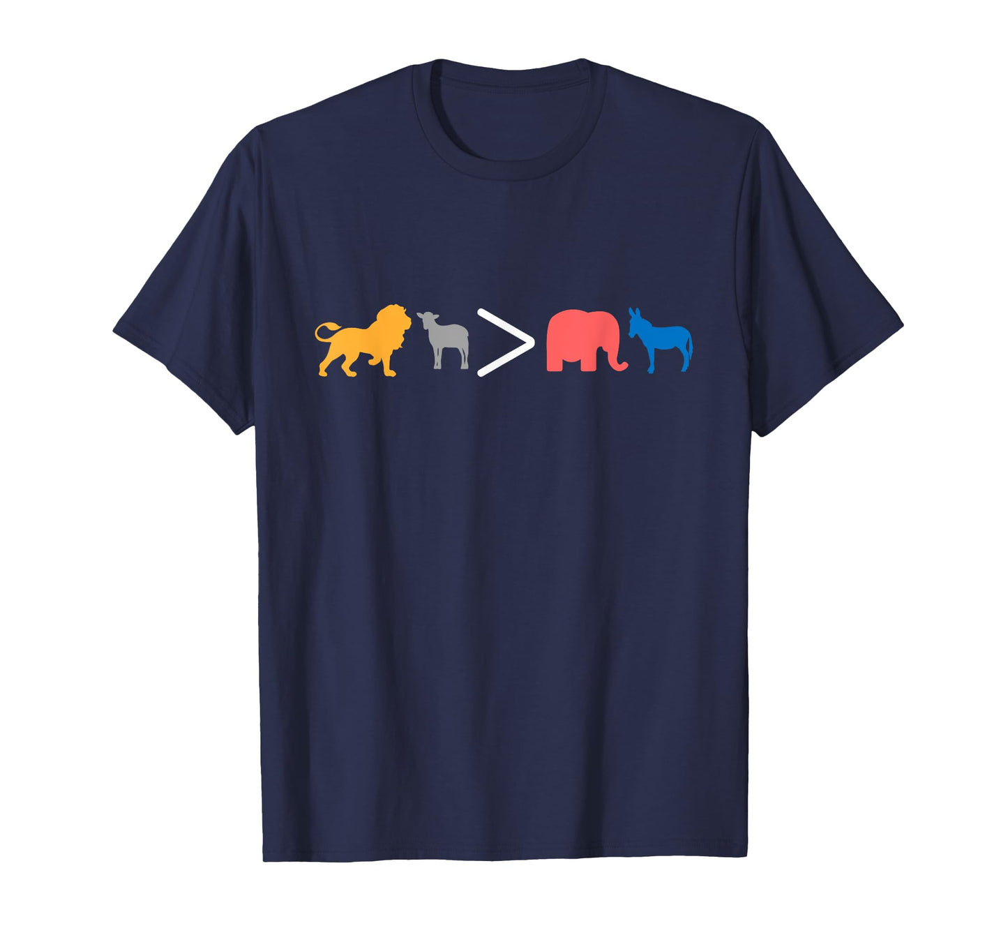 Christian Lion Lamb greater than Republican and Democrat T-Shirt
