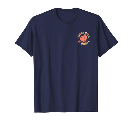 Cutie With A Booty, Weightlifting Gym Peach Front And Back T-Shirt