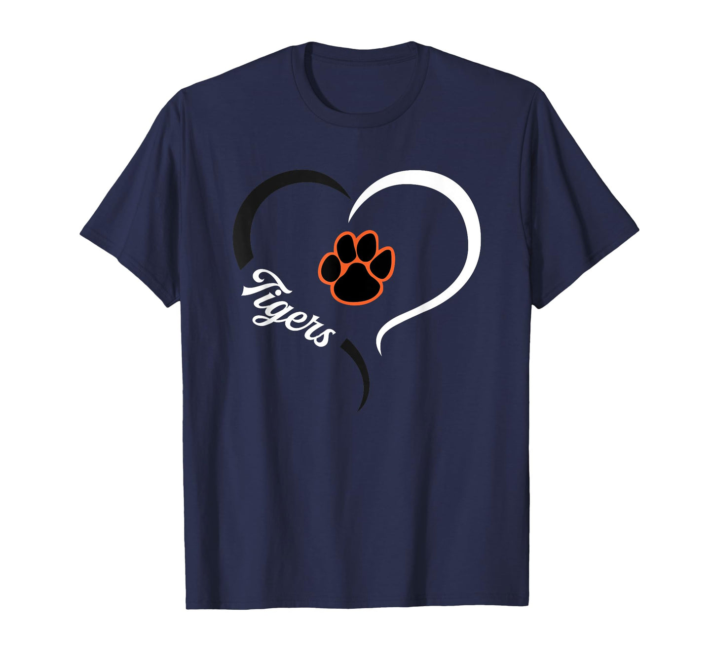 Grand Junction Tigers Logo Half Heart Slogan HS T-Shirt
