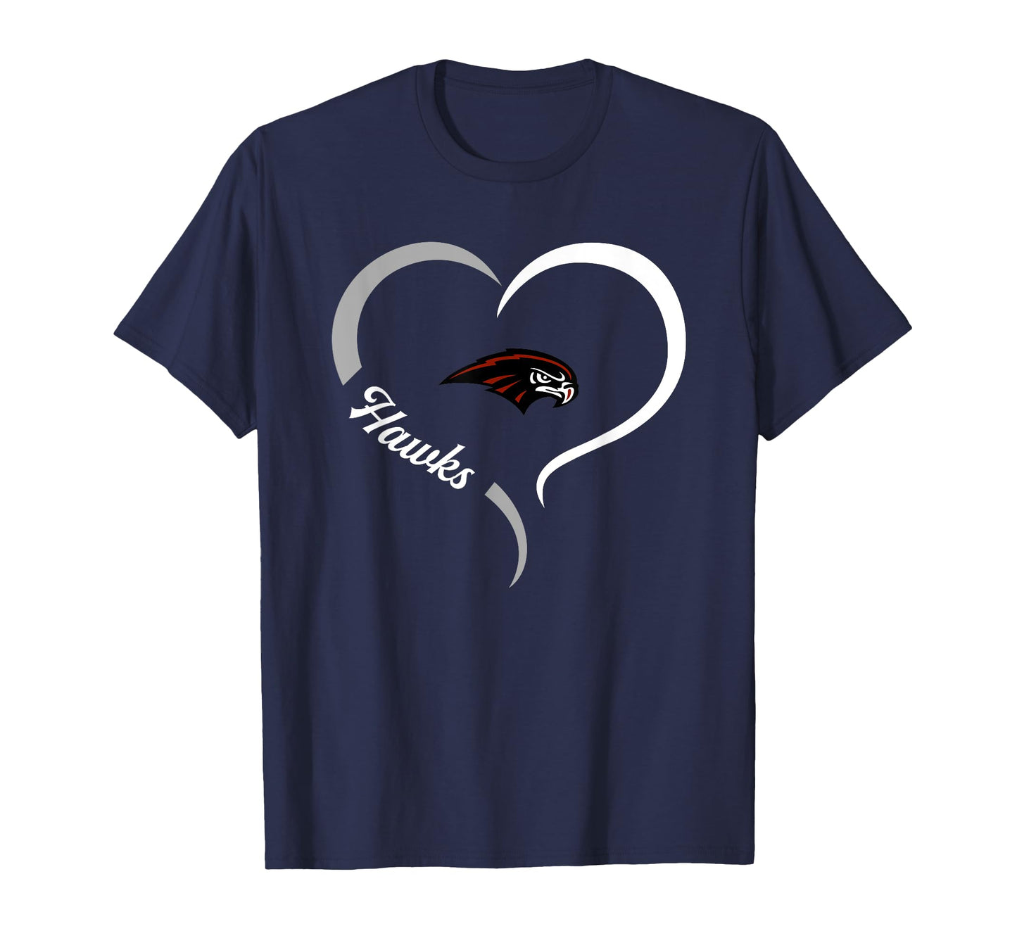 Horizon Hawks Logo Half Heart Slogan HS T-Shirt