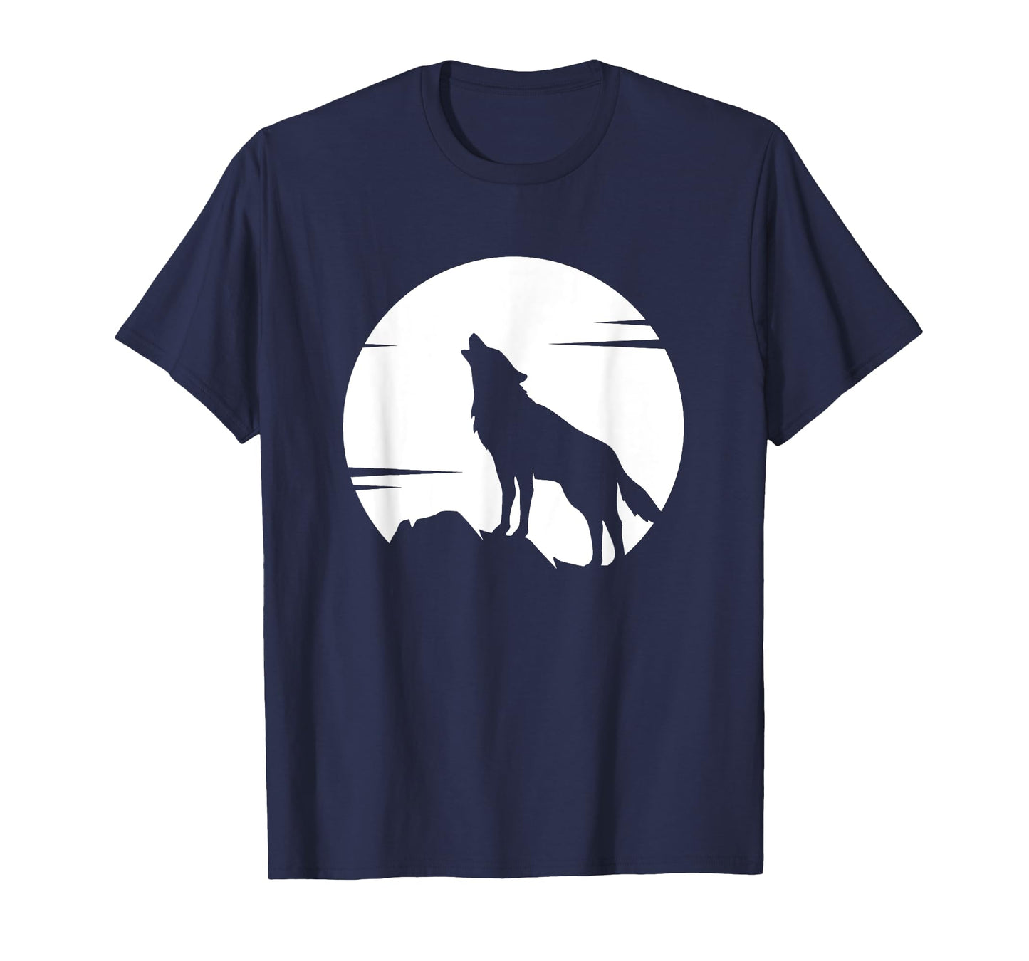 Lone Wolf Howling at the Moon Jackal Animal Gift Men Women T-Shirt