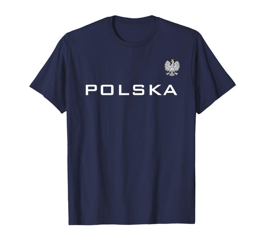 POLSKA POLAND FLAG SPORTS ATHLETIC JERSEY STYLE T-Shirt