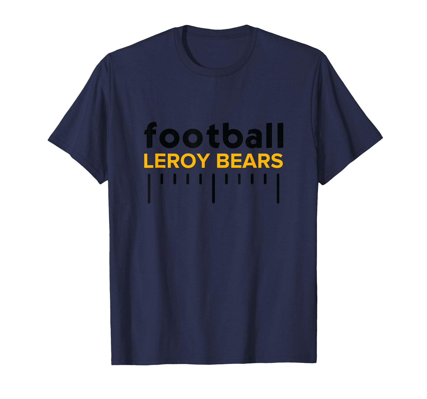 Leroy Bears Football Lines HS T-Shirt
