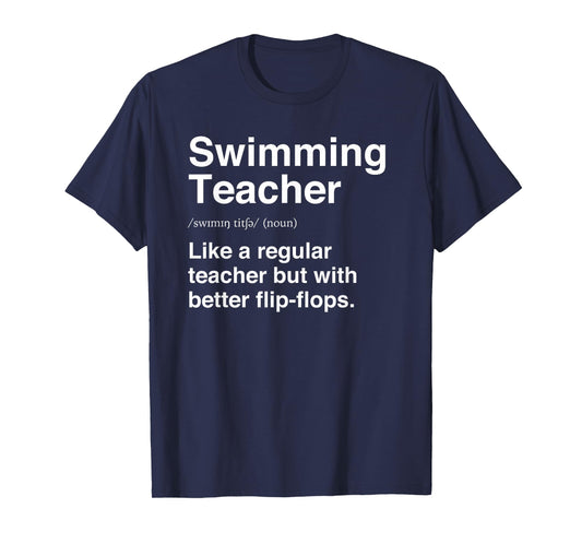 Swimming Teacher Funny Definition Swim Trainer Coach T-Shirt for Men Women