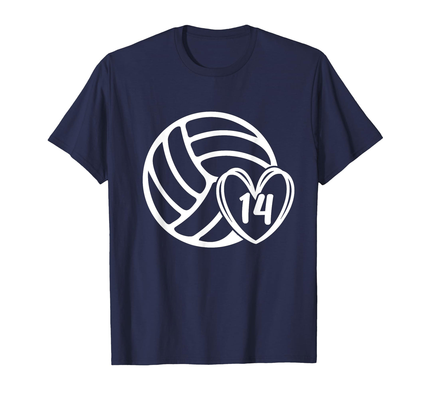 Volleyball Player #14 Volleyball Mom Dad Number 14 T-Shirt