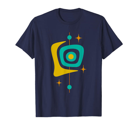 Mid Century Modern Atomic Boomerang Design T-Shirt