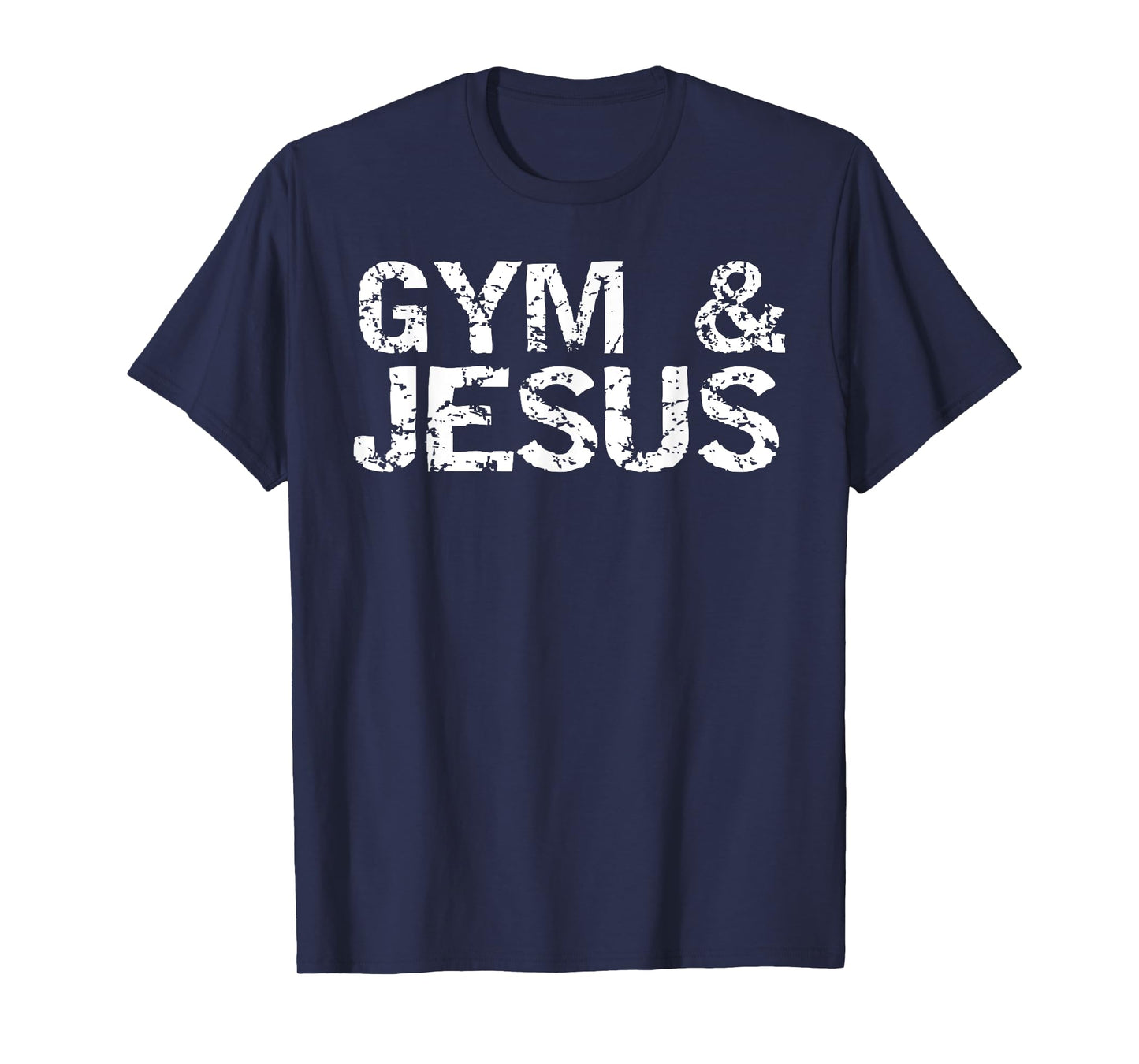 Gym & Jesus Shirt for Men Christian Workout Fitness T-Shirt T-Shirt