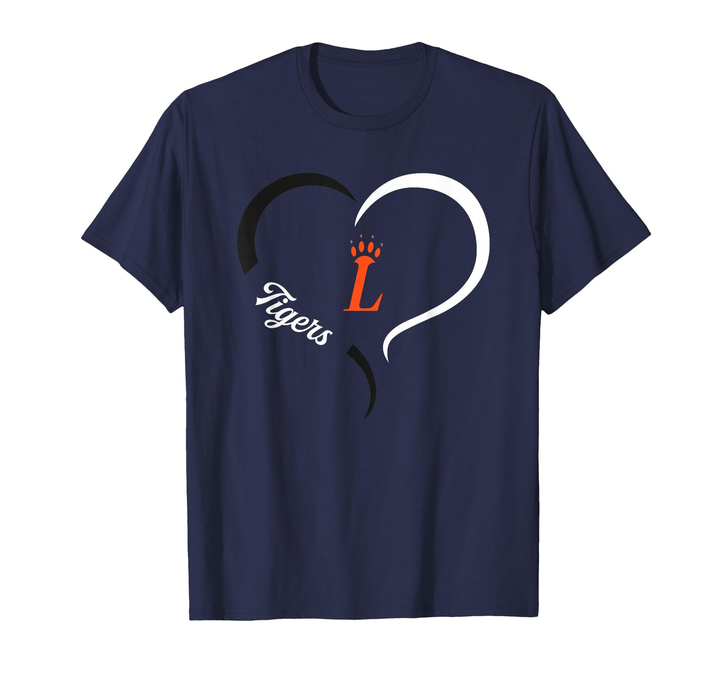 Loveland Tigers Logo Half Heart Slogan HS T-Shirt