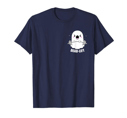 Dead Lift Ghost Halloween, Funny Ghost Gym Fitness Workout T-Shirt