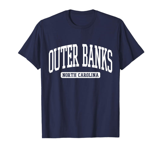 Outer Banks North Carolina Souvenir Beach, Retro, Vintage T-Shirt