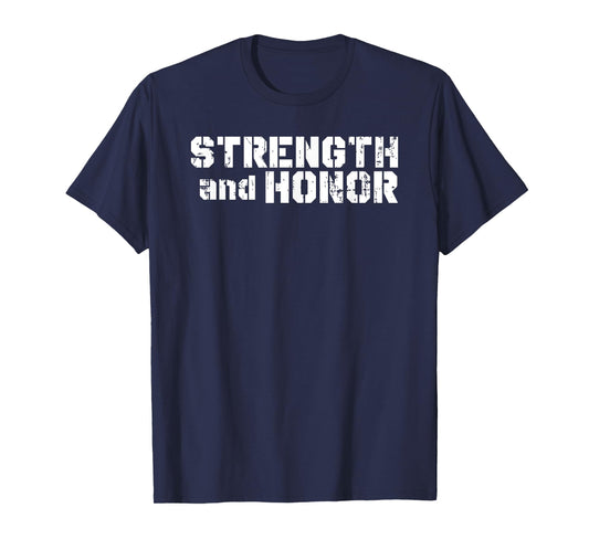 Elite Workout Fitness Collections Strength And Honor Fitness Exercise T-Shirt For Winners - Black, Unisex, Short Sleeve, Modern, Letter Print