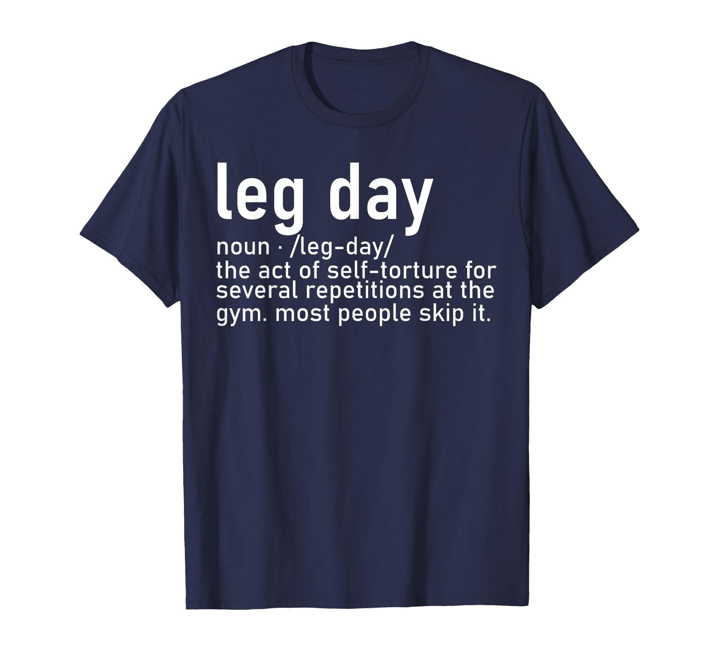 Funny Gym Leg Day Training Design Definition Women Men Retro T-Shirt
