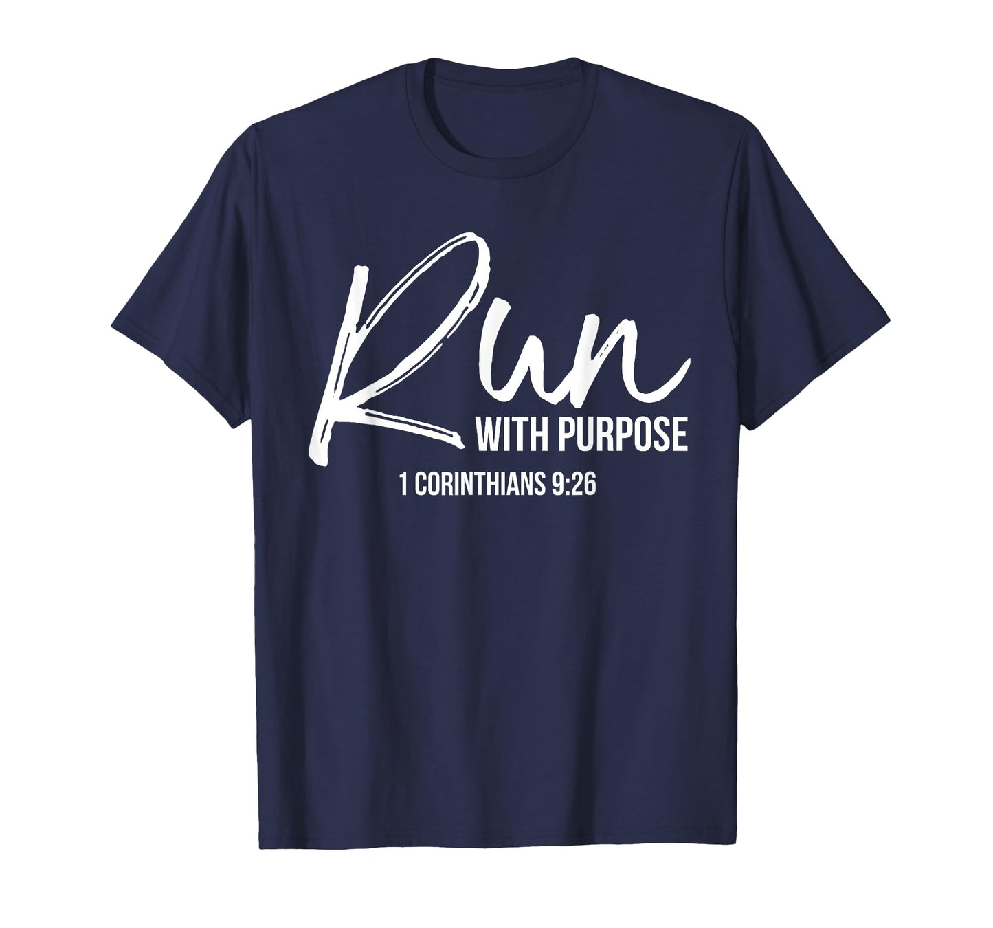 P37 Design Studio Jesus Shirts Christian Runner Gift Running Gear Run With Purpose Quote T-Shirt - Women's, Black, Small, Short Sleeve, Classic Fit, Cotton 100%