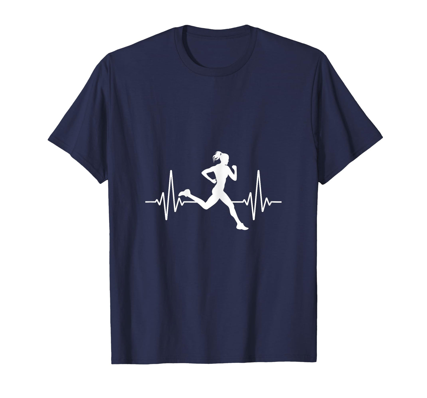 Runners Heartbeat Female - Funny Runners & Running Gift T-Shirt