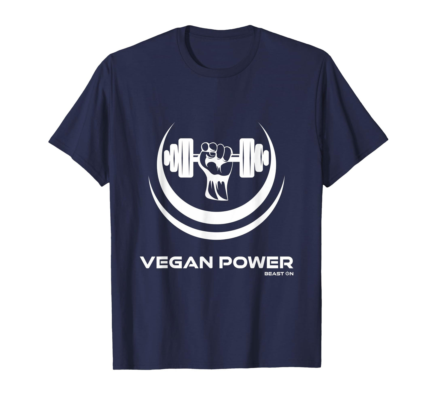 Vegan Power Dumbbell Vegan Gym Beast On Vegetarian Fitness T-Shirt