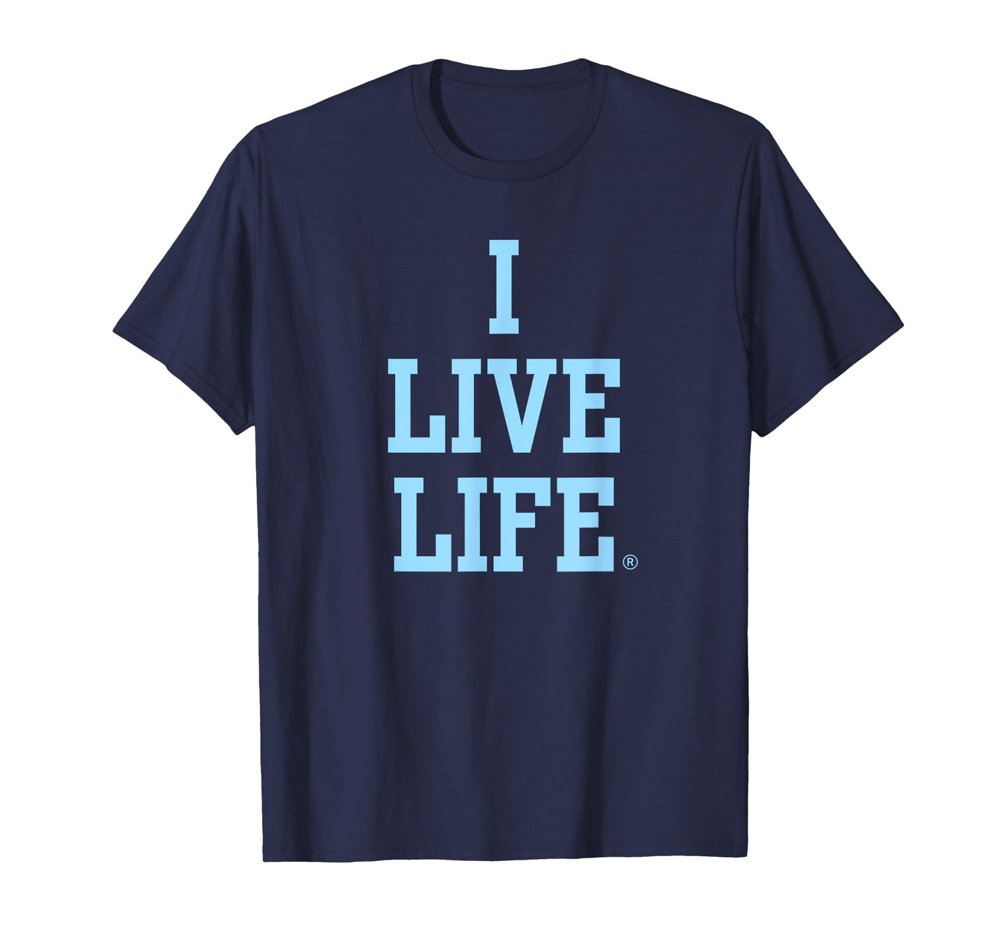Live Life Bold Motivational Blue Inspirational Slogan Quote T-Shirt