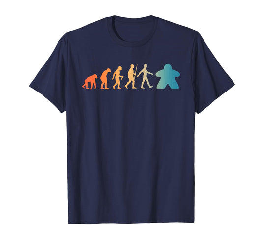 Funny Meeple Design For Men Women Meeple Evolution Lovers T-Shirt