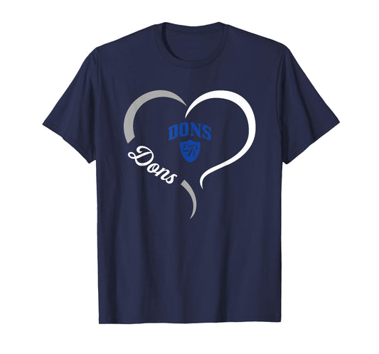 El Rancho Dons Logo Half Heart Slogan HS T-Shirt