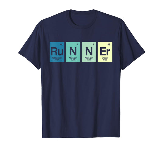 Runner Periodic Table Funy Marathon Runners Science Gift T-Shirt
