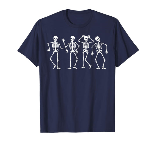 Dancing Skeletons Halloween Dance Challenge Boys Girl Kids T-Shirt