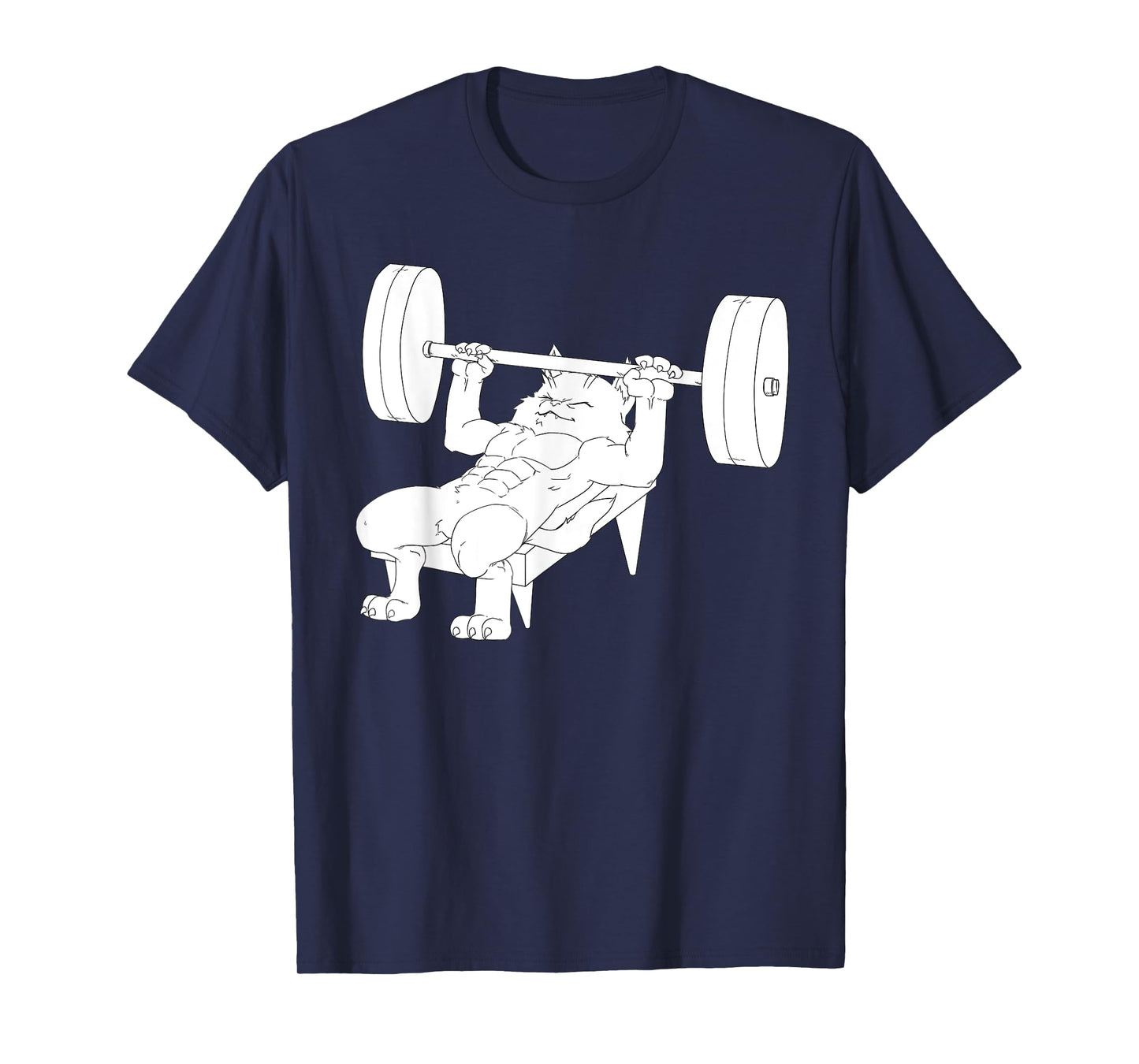 Cat Bench Press Powerlifting T-Shirt T-Shirt for Men Women