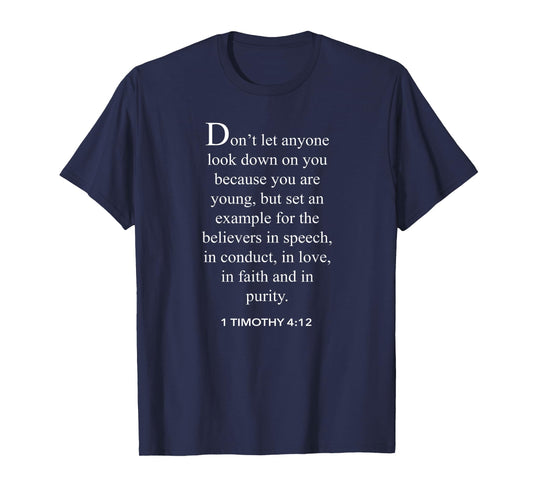 1 Timothy 4:12 Bible Verse Christian T-Shirt T-Shirt