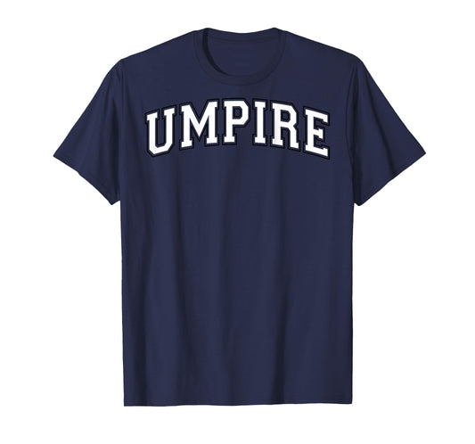 Umpire Baseball Softball Vintage White Black on the back T-Shirt