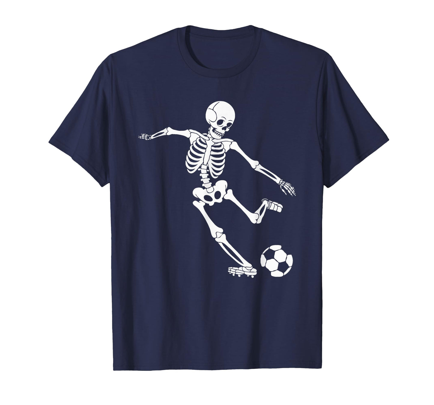 Soccer Skeleton Halloween Men Boys Soccer Player Halloween T-Shirt