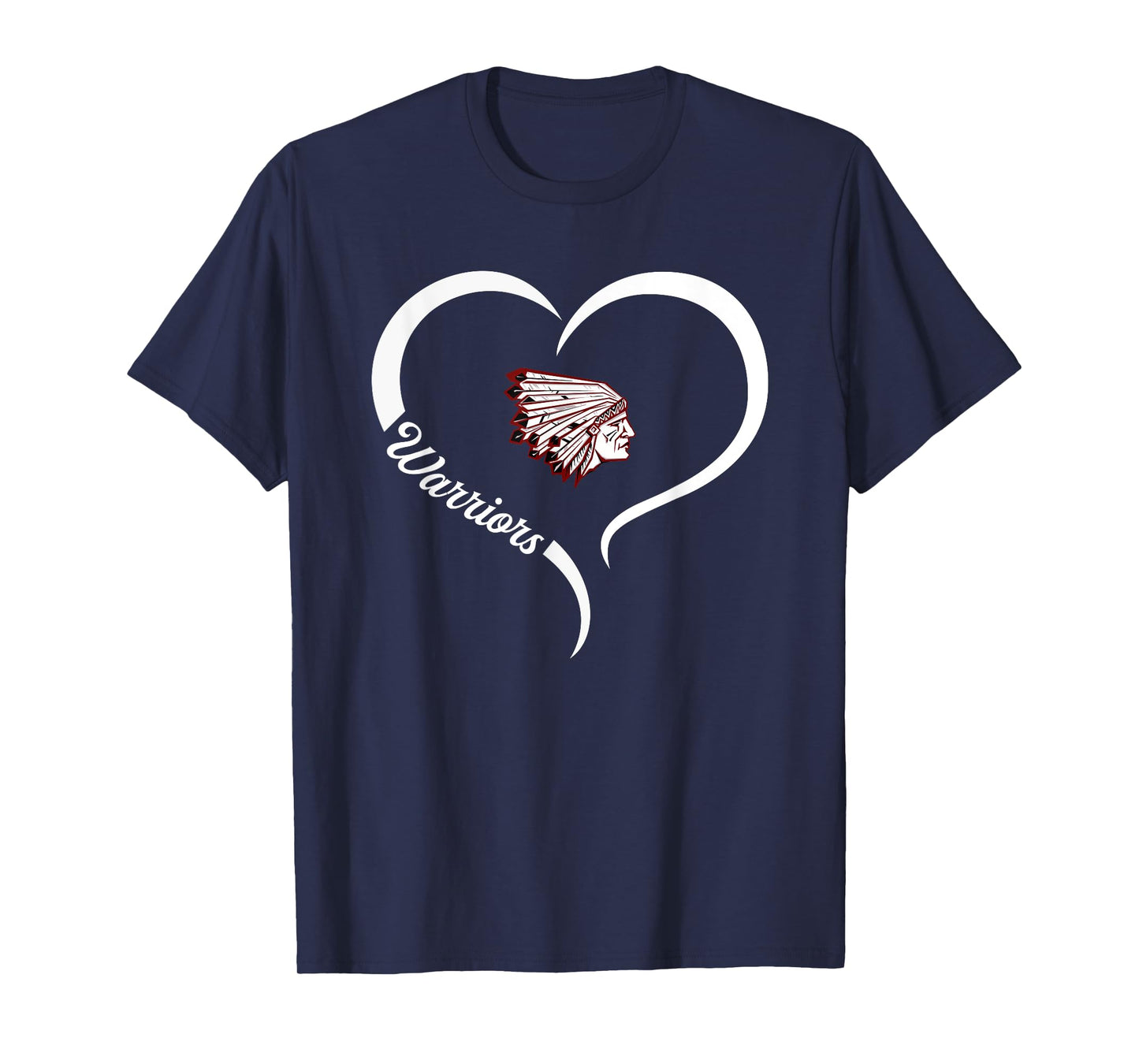 Lebanon Warriors Logo Half Heart Slogan HS T-Shirt