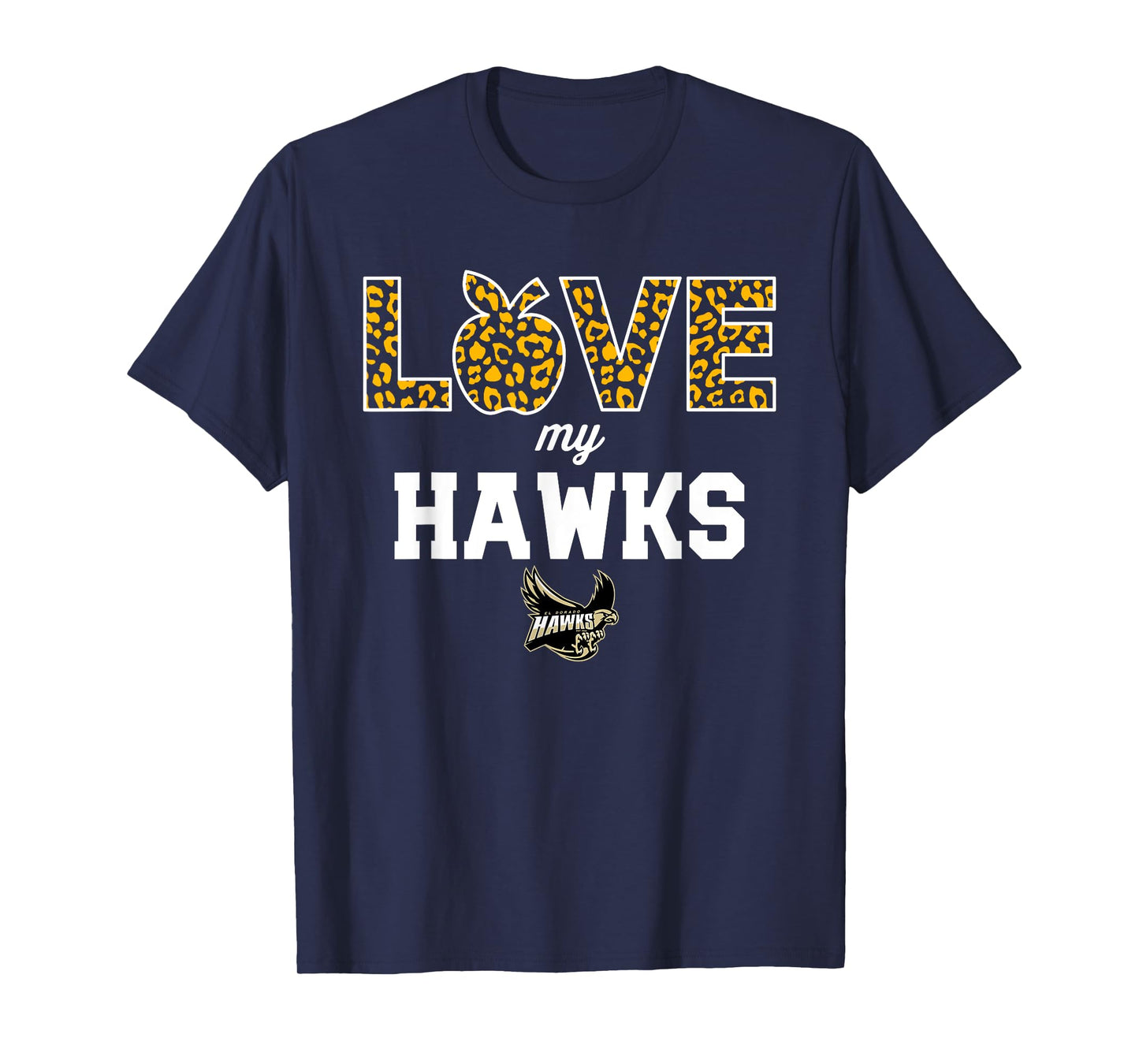 El Dorado Hawks Logo Love My Team HS T-Shirt