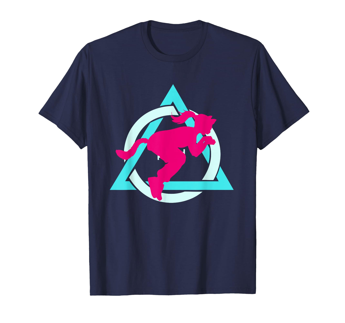 Therian quadrobics sign with jumping girl logo Therianthropy T-Shirt