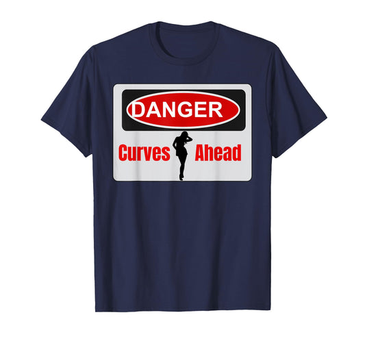 Danger Curves Ahead Female Silhouette T-Shirt