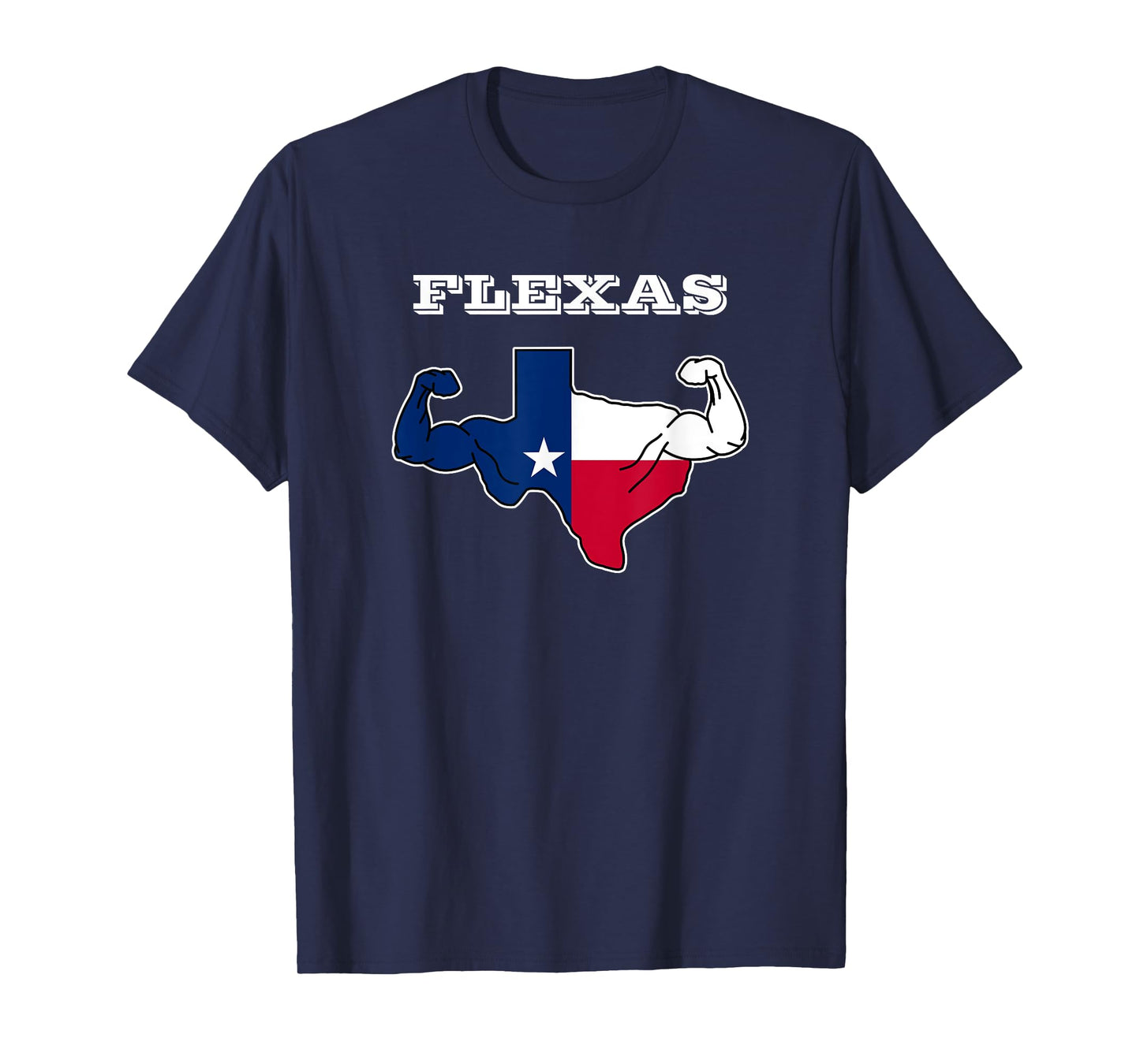 Texas Flag Flexas Gym Workout Weightlifting Shirt T-Shirt