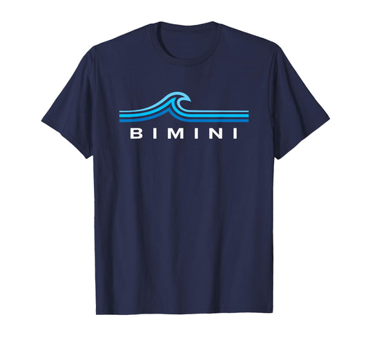 Bimini Bahamas Waves Vintage Mens Womens Girls Boys Souvenir T-Shirt