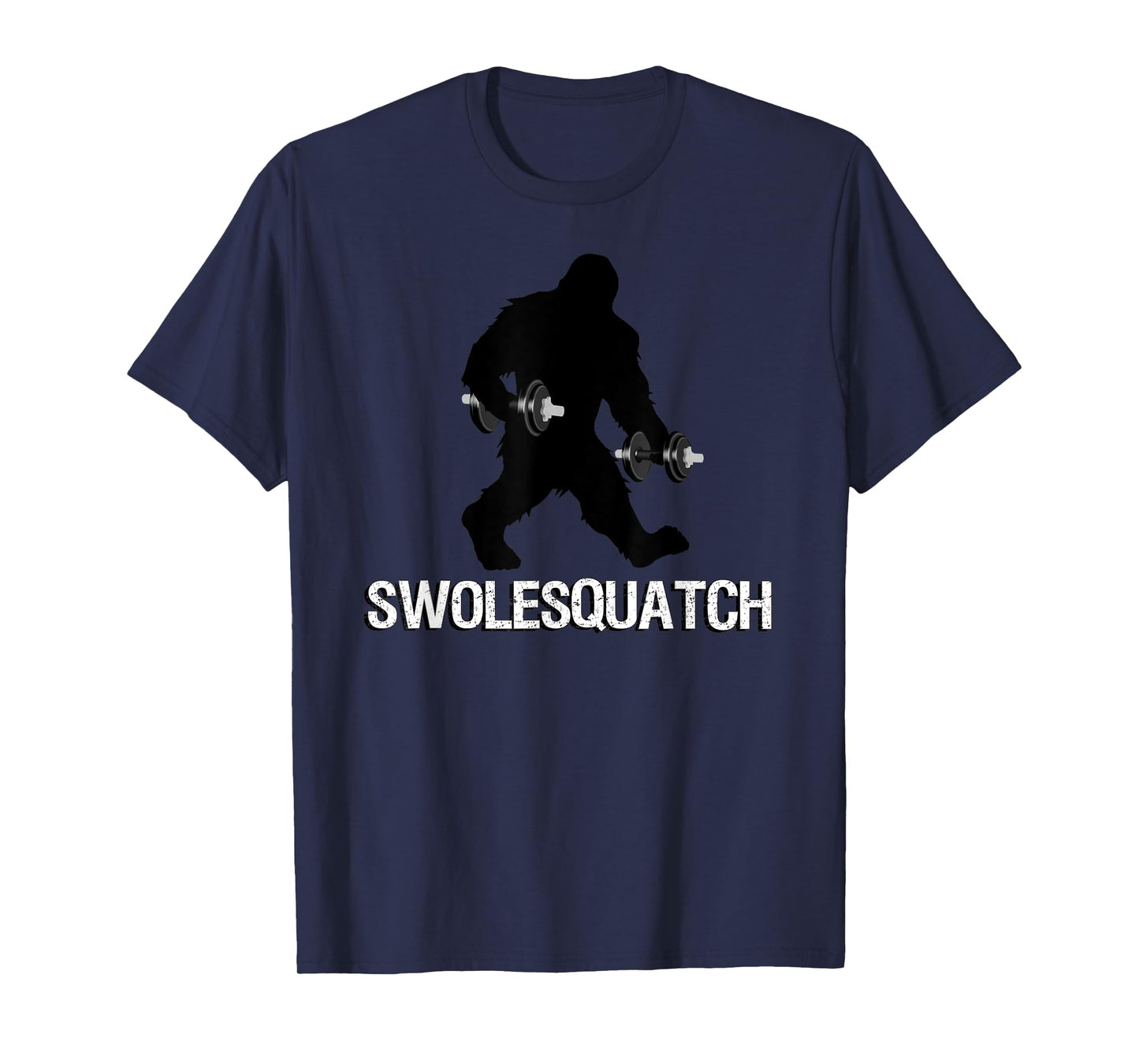 Bigfoot Bodybuilding Dumbbell Weights Sasquatch Lifter Funny T-Shirt