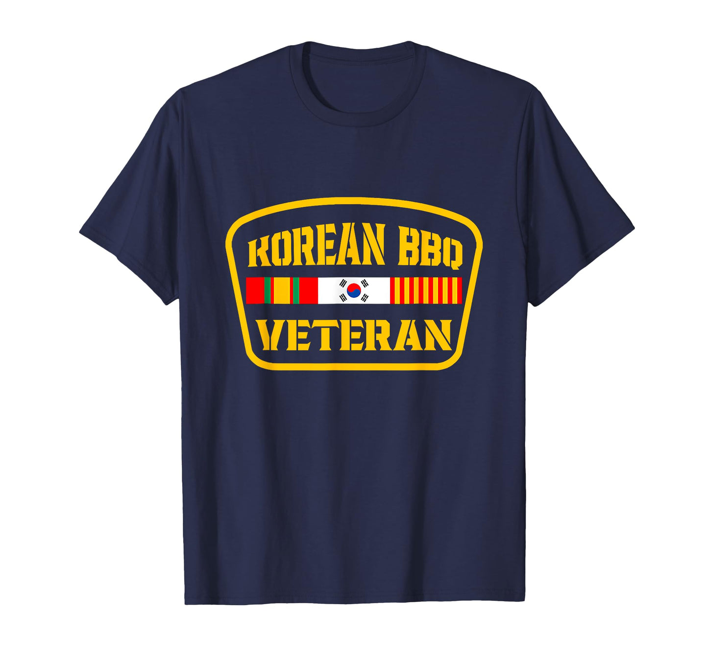 Korean BBQ Veteran Funny Food Lover Gym Cheat Day Military T-Shirt