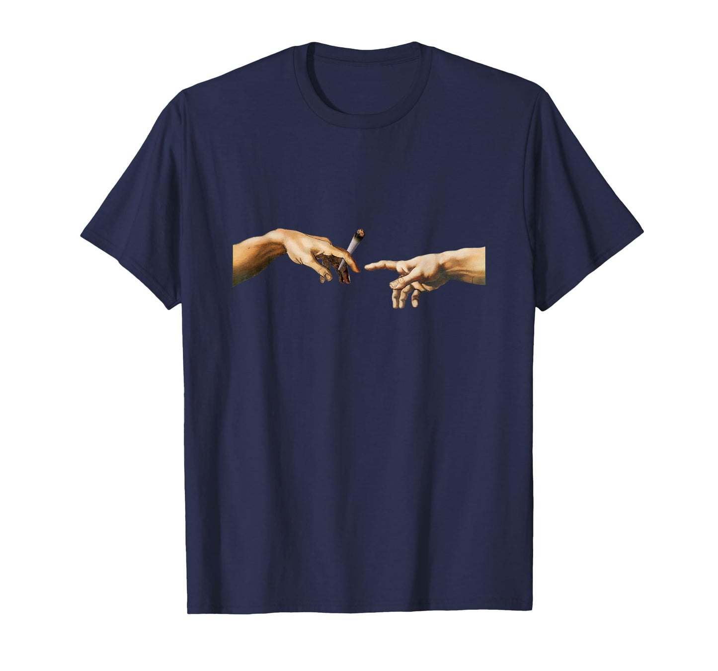 420 The Creation of Adam Michelangelo Weed Joint Vintage T-Shirt