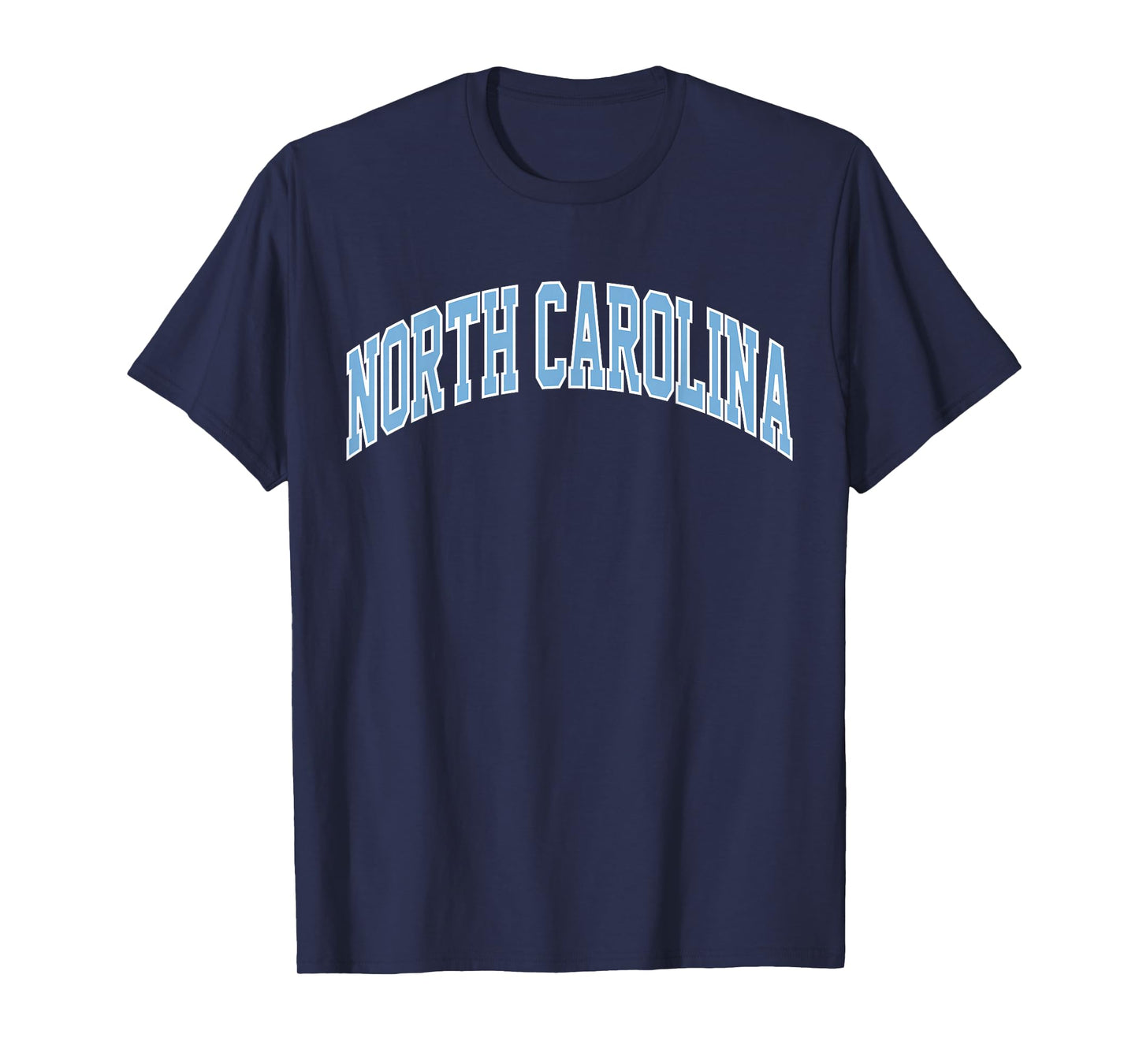 Retro North Carolina Blue Souvenir Simple North Carolina Tee T-Shirt