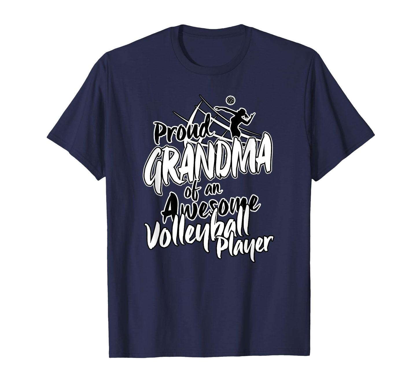 Proud Volleyball Grandma Fan Matching Sports Family Women T-Shirt