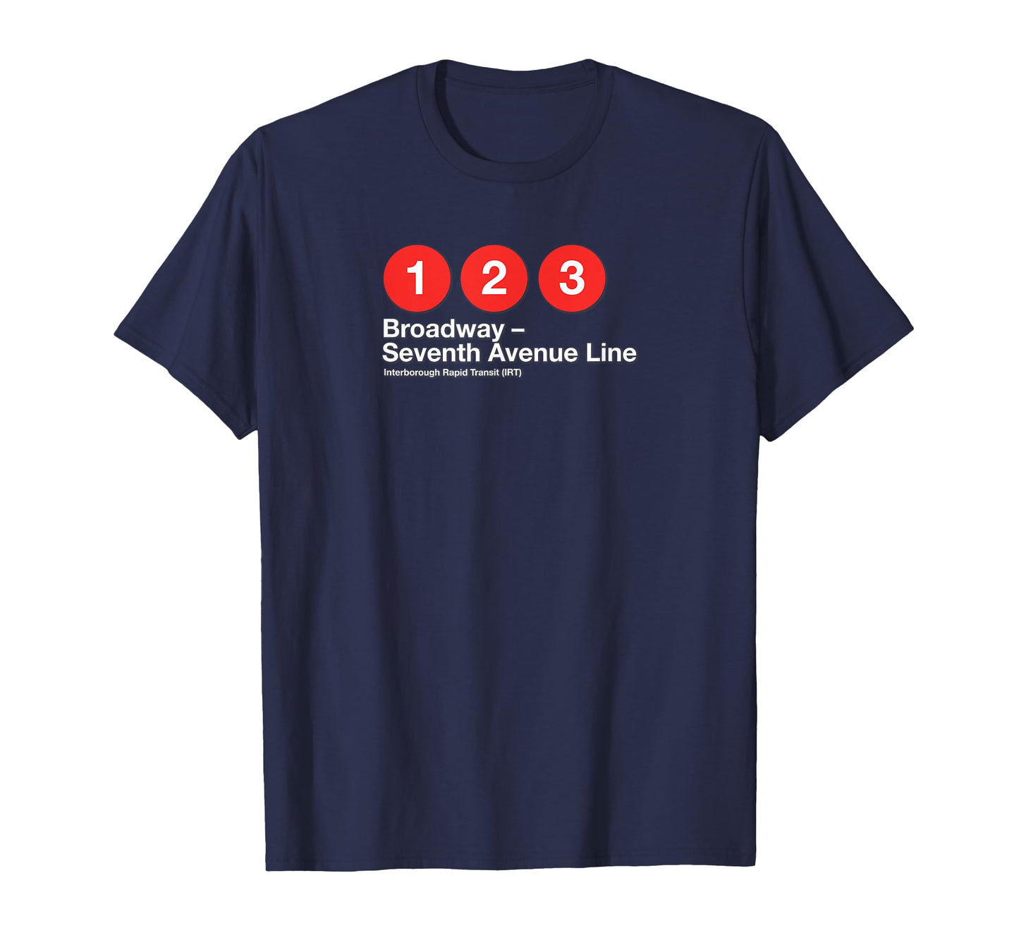 1 2 3 (IRT) Broadway-Seventh Avenue Line NYC Subway Tribute T-Shirt
